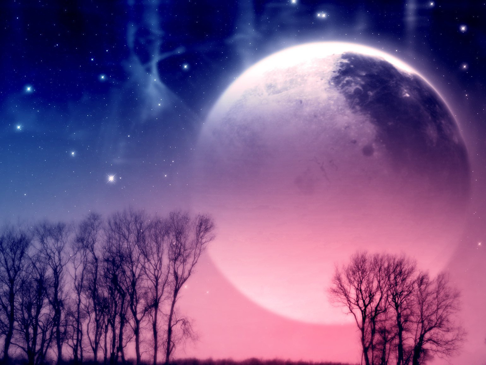 wallpaper nature 1600x1200,sky,nature,natural landscape,atmosphere,moonlight