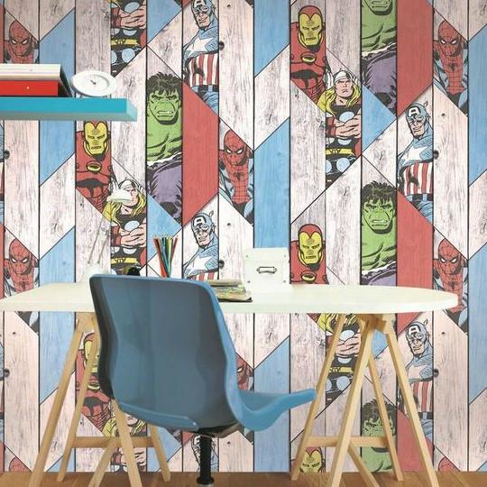 marvel wood panel wallpaper,art,wall,modern art,wallpaper,mural