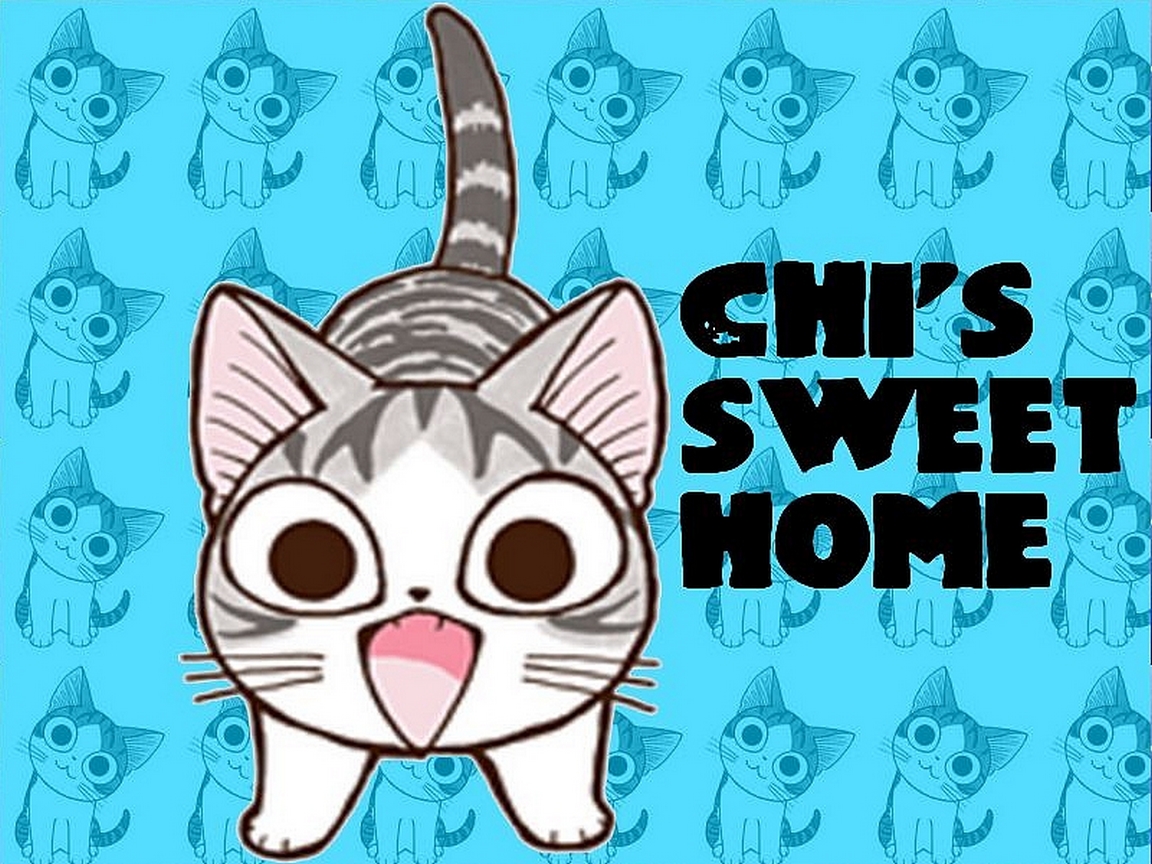 chi's sweet home wallpaper,cat,cartoon,small to medium sized cats,felidae,whiskers