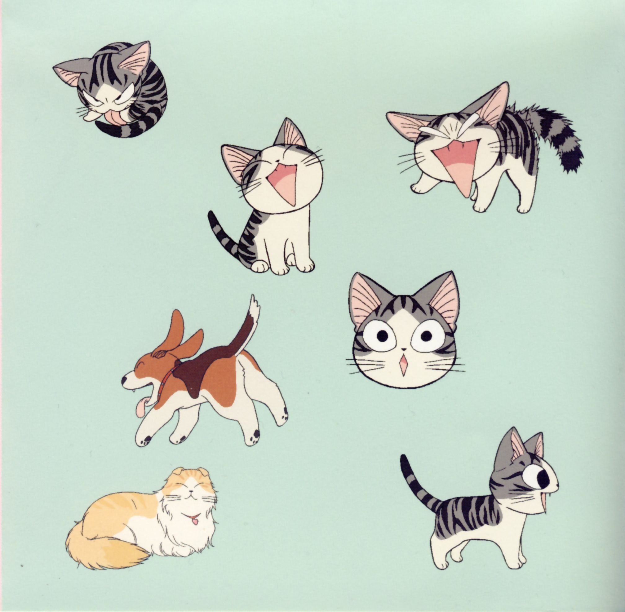 chi's sweet home wallpaper,cat,cartoon,felidae,illustration,kitten