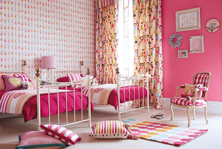 wallpaper de niñas,pink,furniture,room,curtain,interior design