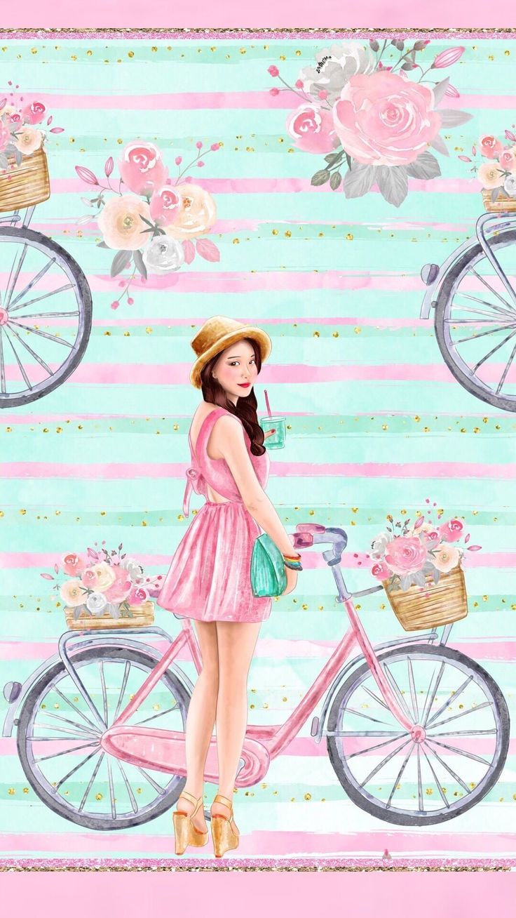 wallpaper de niñas,bicycle wheel,bicycle,bicycle part,pink,vehicle