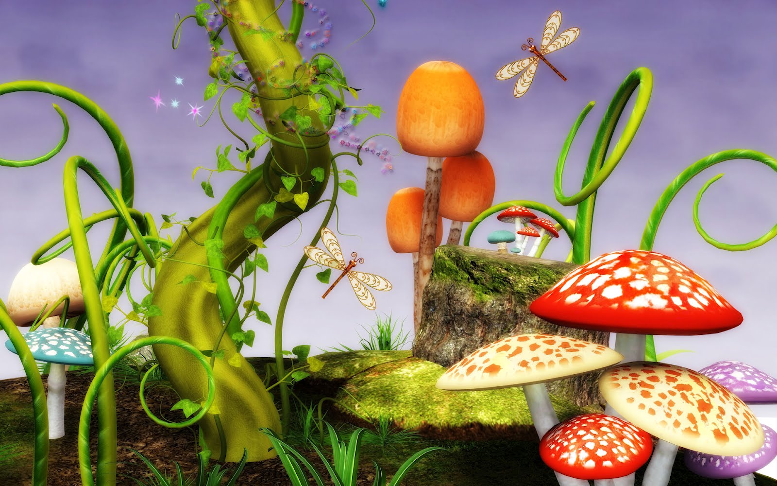 wallpaper de niñas,mushroom,organism,still life,grass,plant