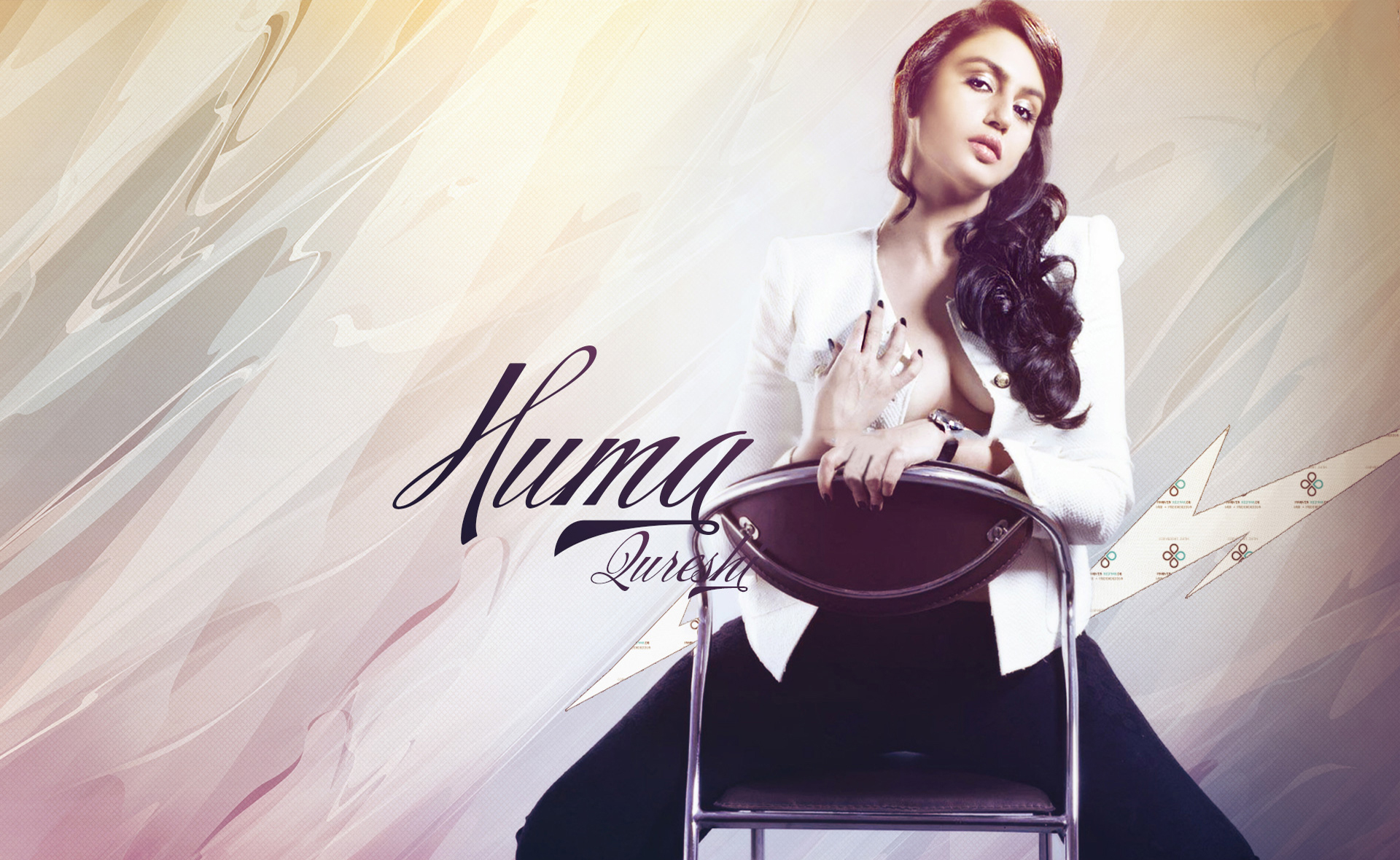 huma qureshi hd wallpaper,beauty,font,graphic design,album cover,photography