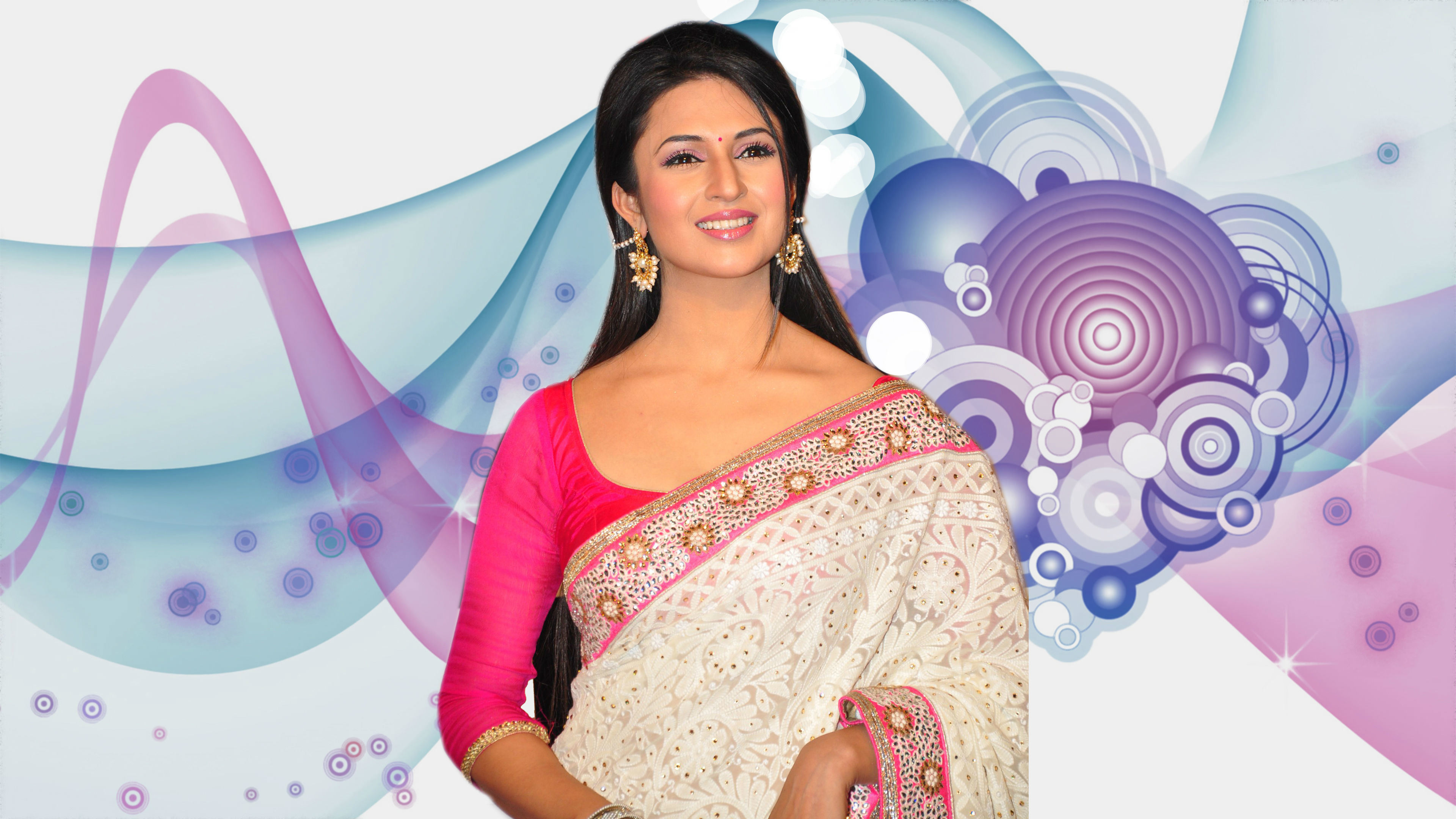 yeh hai mohabbatein wallpaper,pink,clothing,sari,magenta,beauty