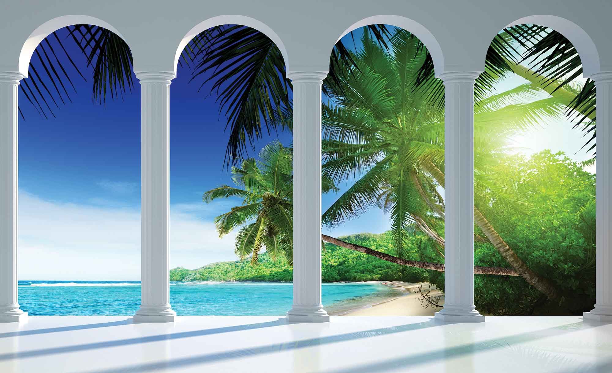 melinera photo wallpaper,tree,natural landscape,palm tree,tropics,arecales