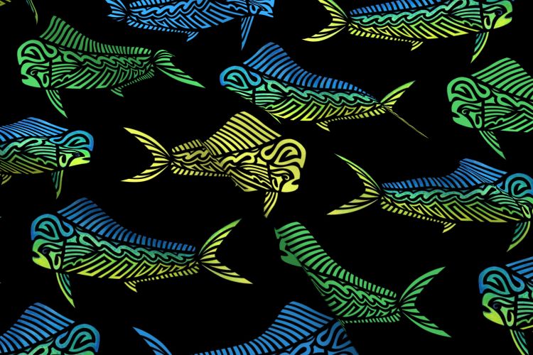 mahi wallpaper,muster,design,elektrisches blau,illustration,fisch