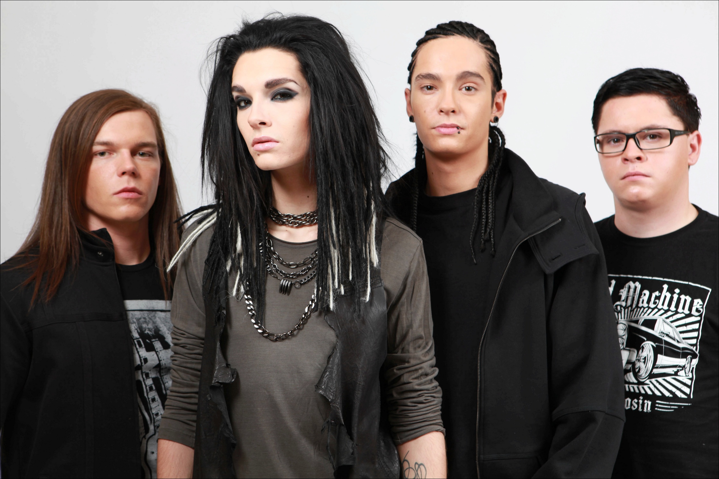 tokio hotel wallpaper,gruppo sociale,acconciatura,moda,capelli neri,divertimento