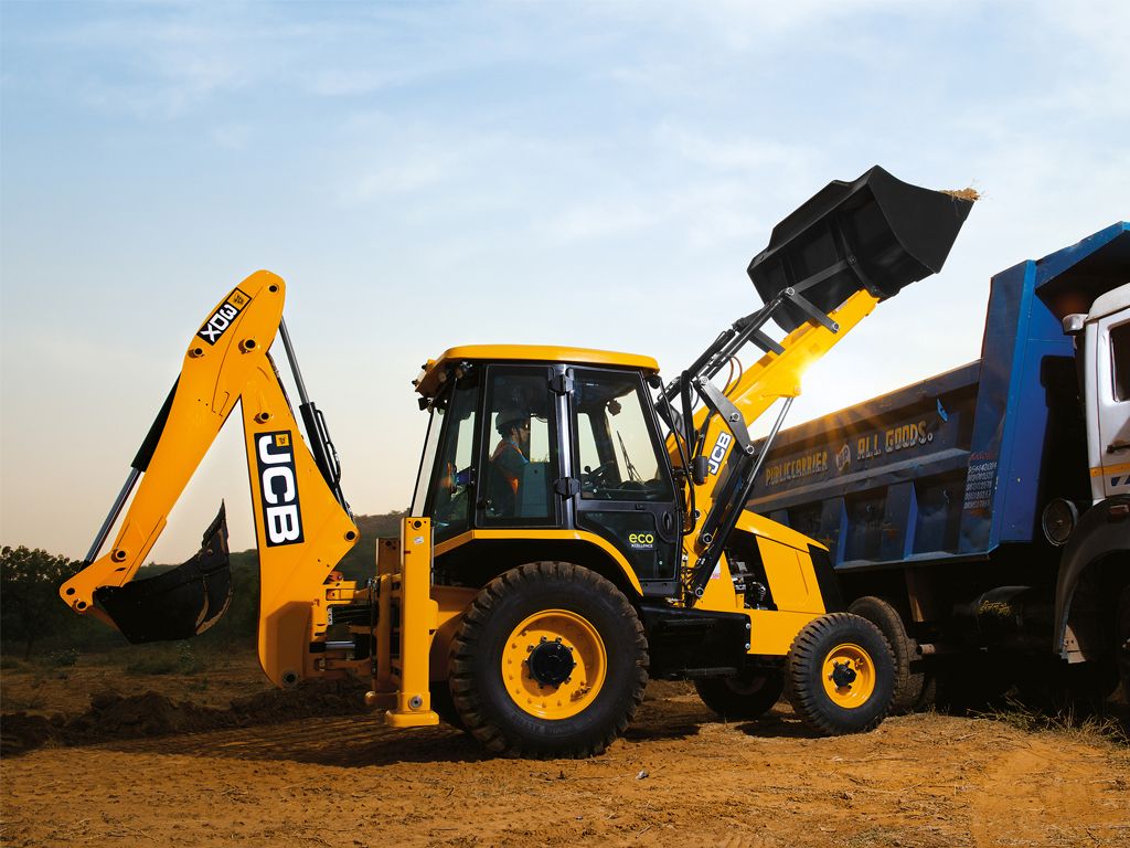 fond d'écran jcb 3dx,véhicule,bulldozer,équipement de construction,le sable,système de roue automobile