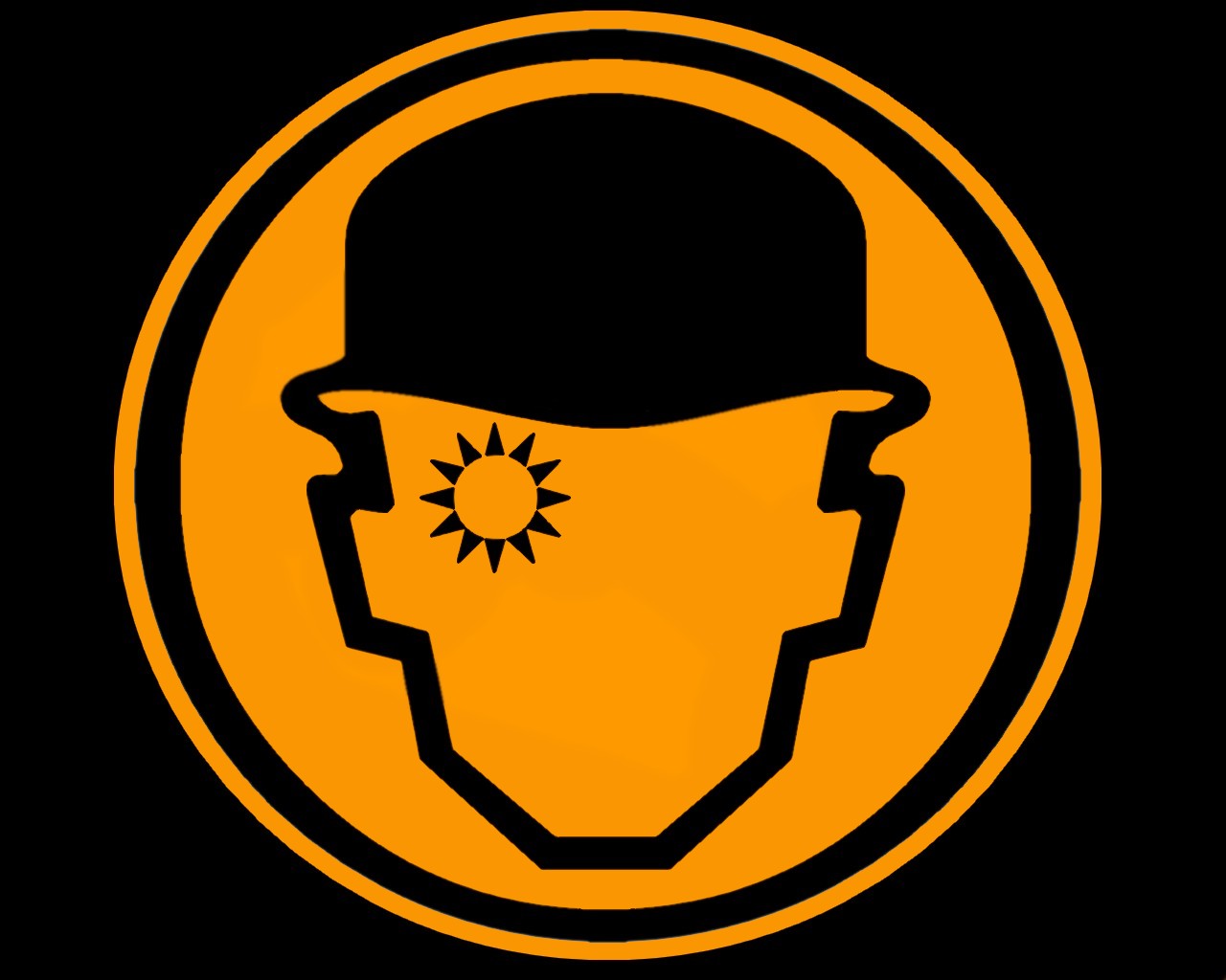 la naranja mecanica wallpaper,yellow,emblem,symbol,logo,icon