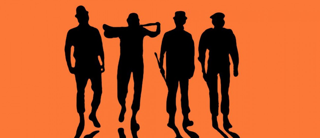 la naranja mecanica wallpaper,silhouette,standing,human,gesture