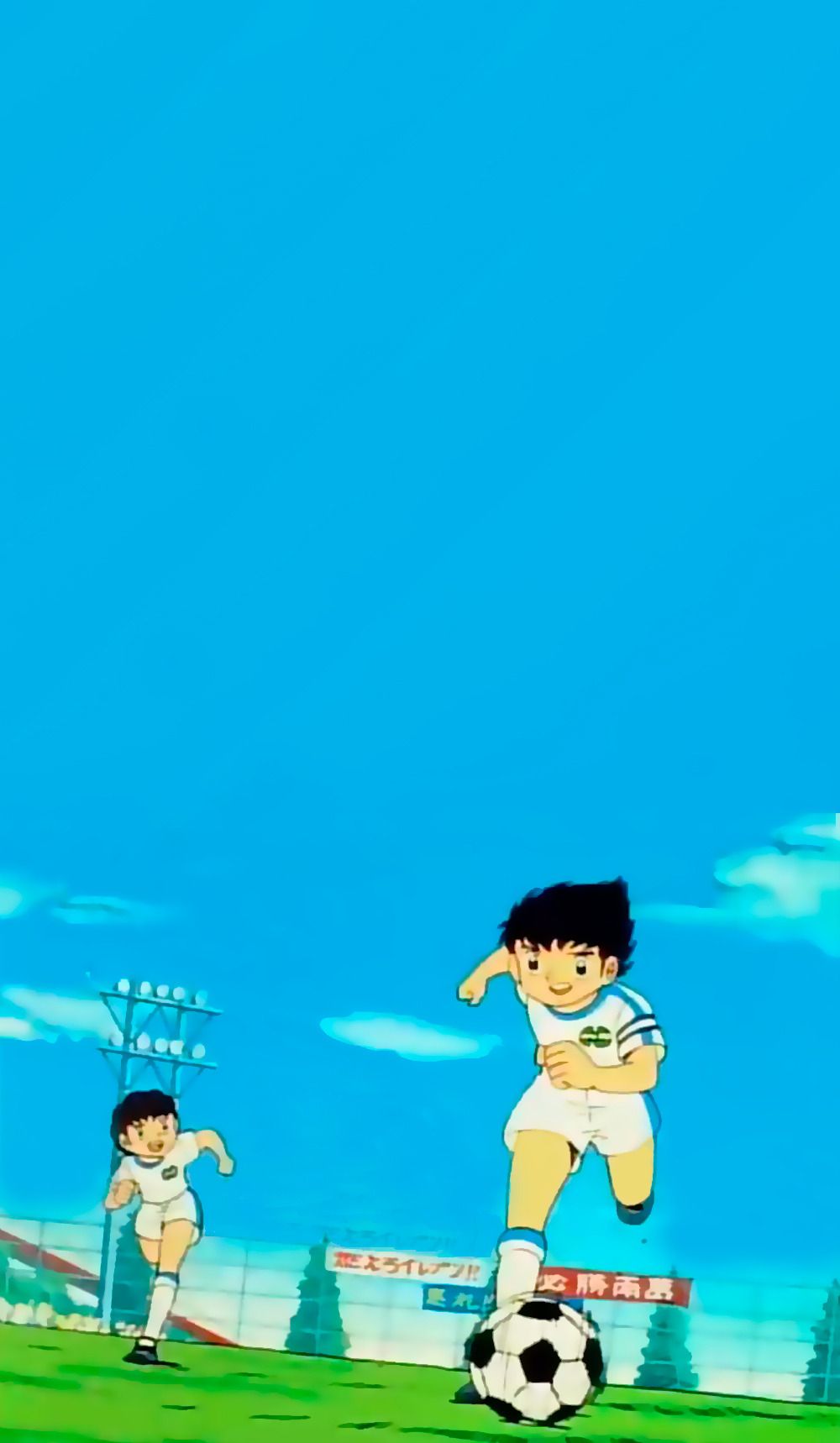 carta da parati super campeones,cartone animato,cartone animato,acqua,cielo,acqua