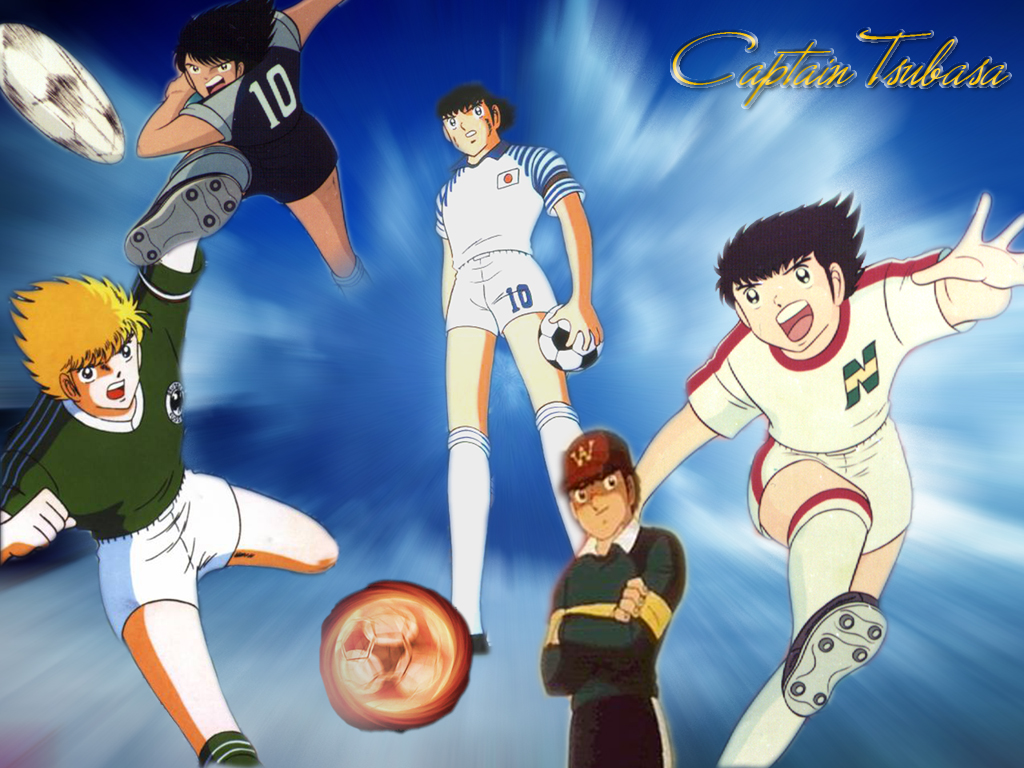 super campeones wallpaper,animated cartoon,cartoon,anime,football player,animation