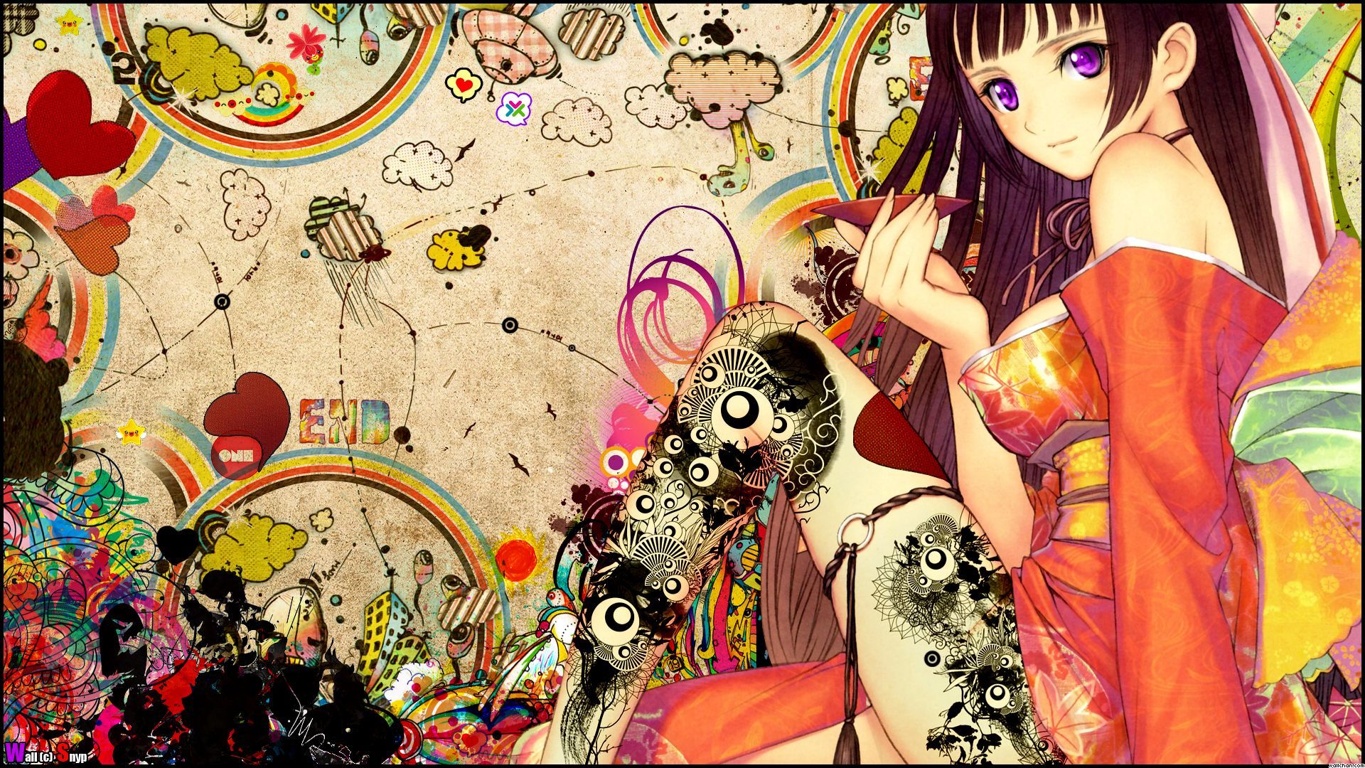 fille japonaise fond d'écran hd,dessin animé,anime,illustration,art,cheveux noirs