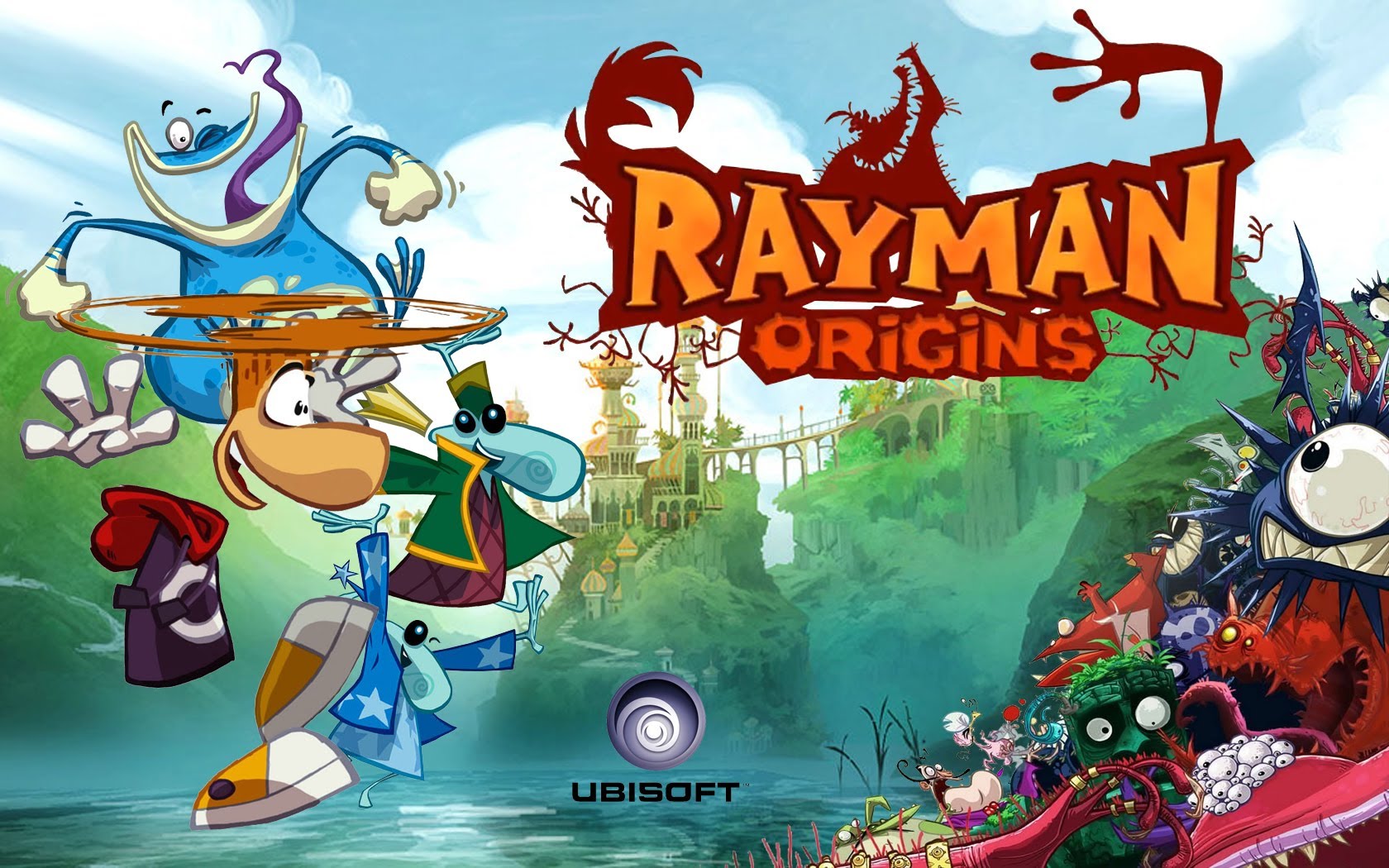 rayman legends wallpaper,animated cartoon,action adventure game,cartoon,pc game,games