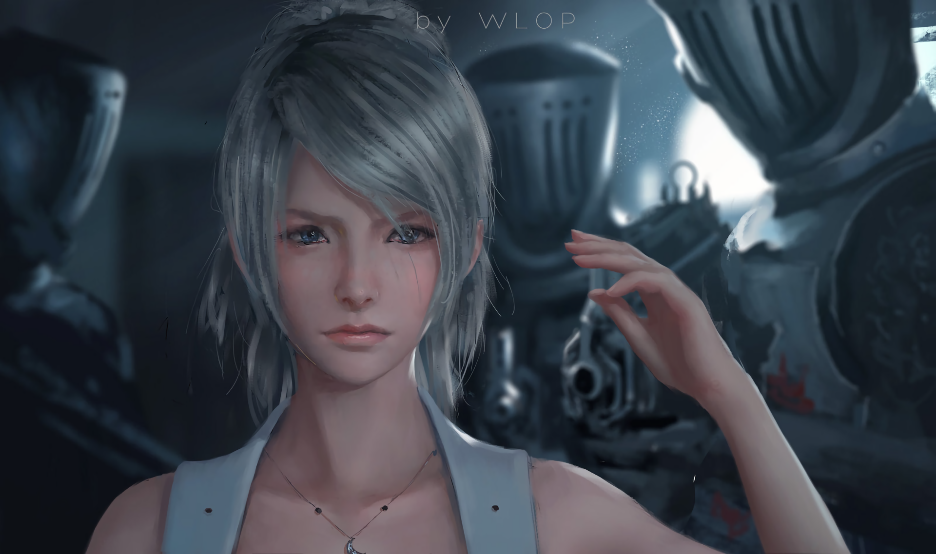 lunafreya wallpaper,hair,face,cg artwork,hairstyle,beauty