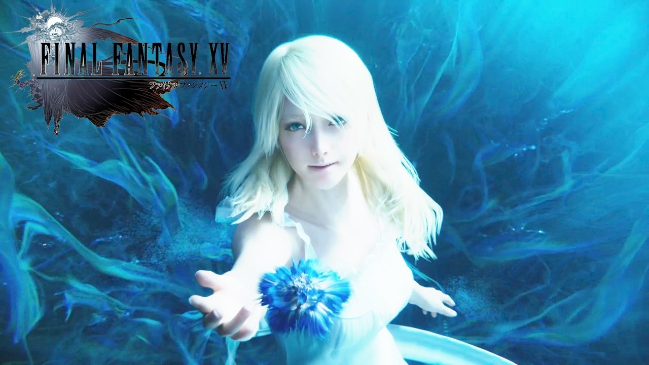 lunafreya tapete,cg kunstwerk,blau,erfundener charakter