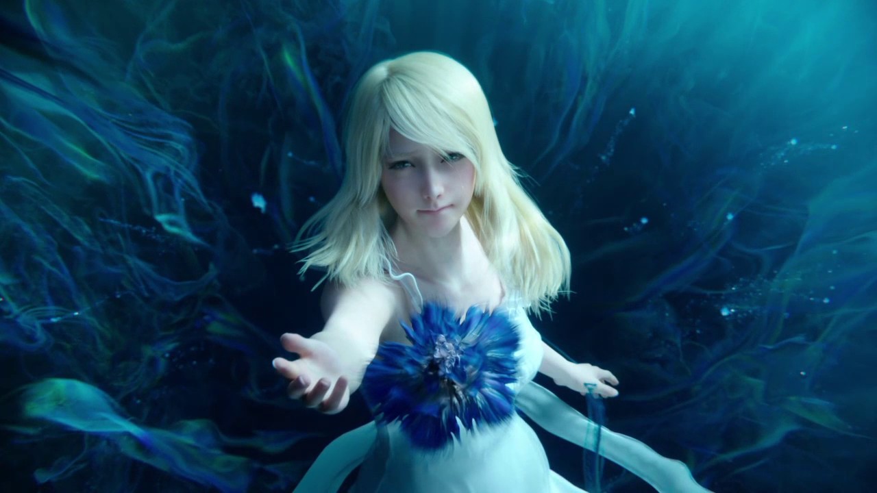 lunafreya wallpaper,blue,cg artwork,fictional character,photography,long hair