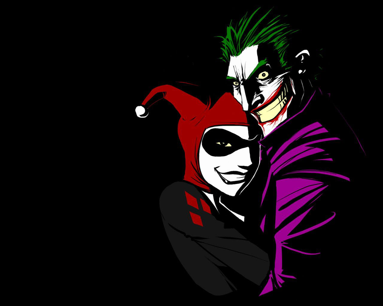 wallpaper de joker,personaje de ficción,supervillano,bufón,ilustración,harley quinn