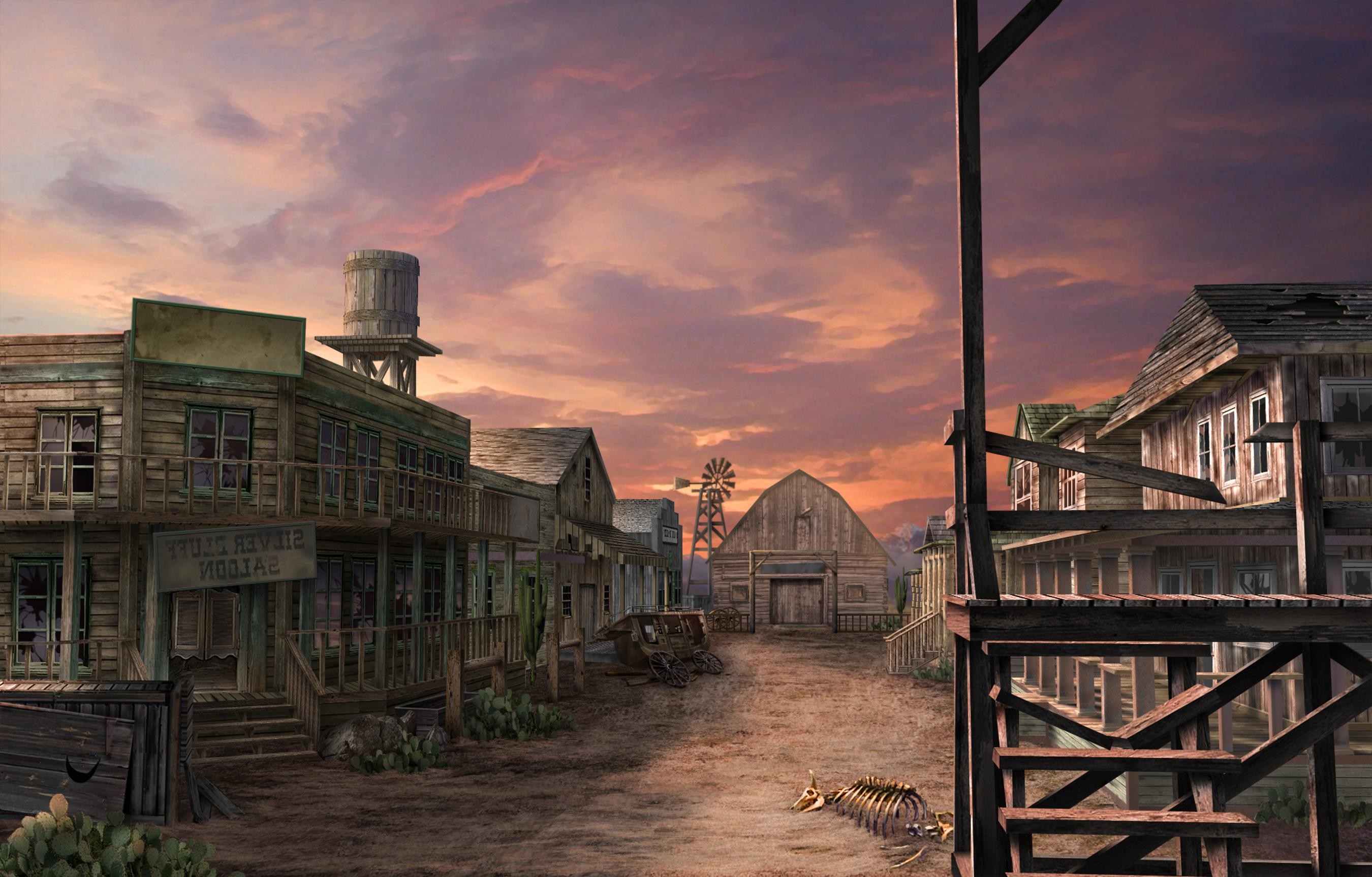 west wallpaper hd,sky,pc game,town,adventure game,cloud
