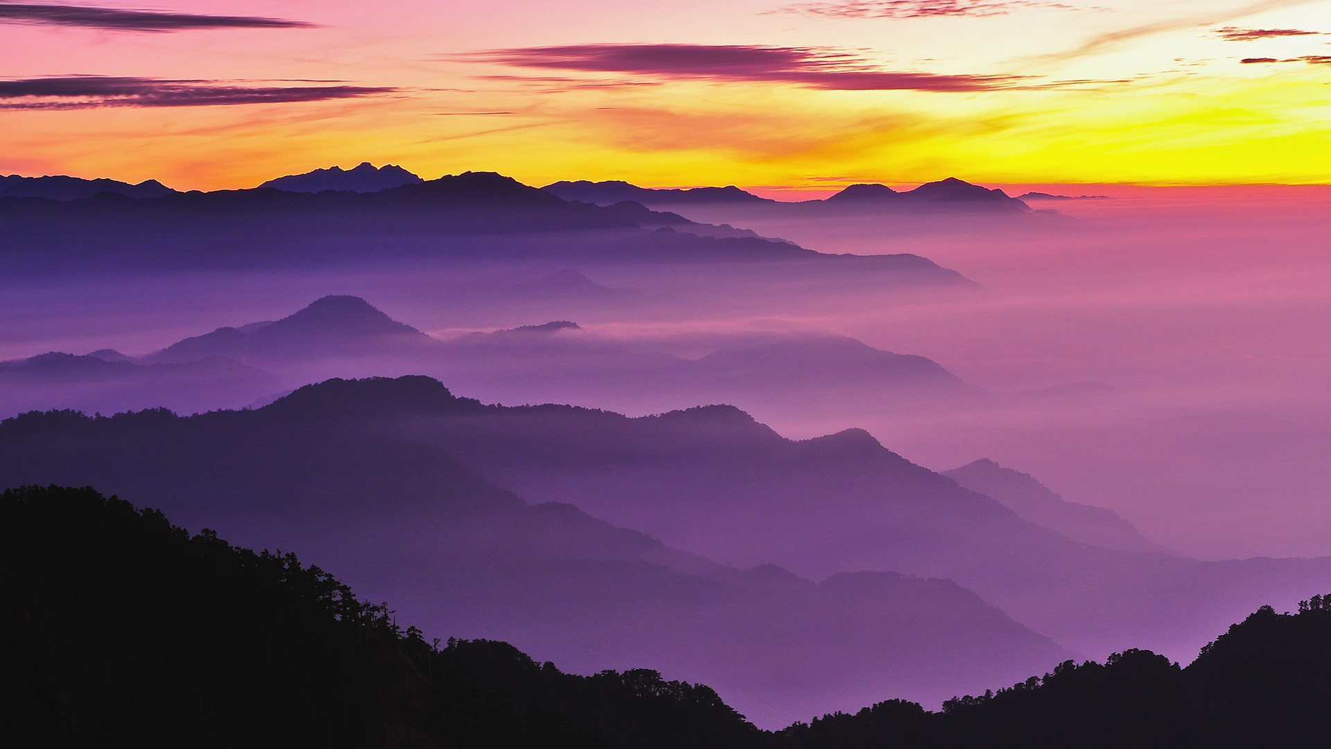 素晴らしい風景の壁紙,空,山,自然,山脈,雲