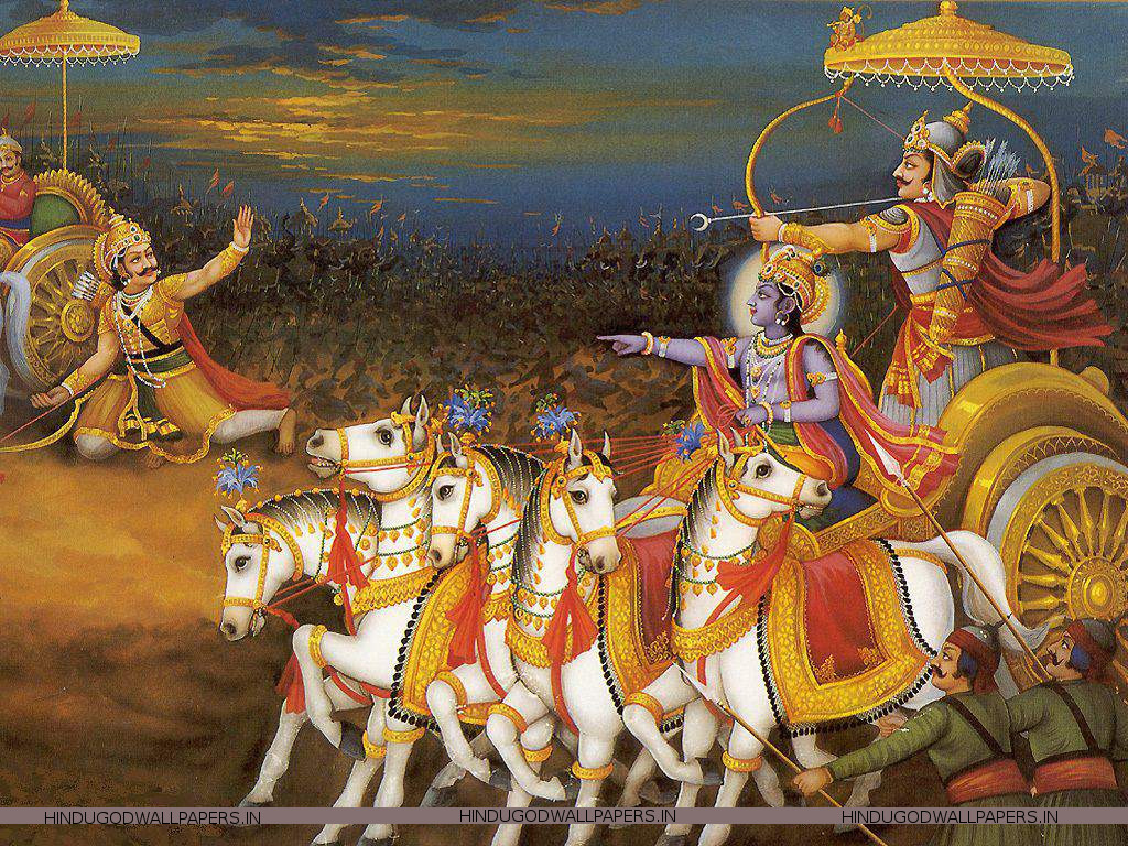 mahabharat star plus hd wallpaper,mythology,conquistador,painting,art,chariot