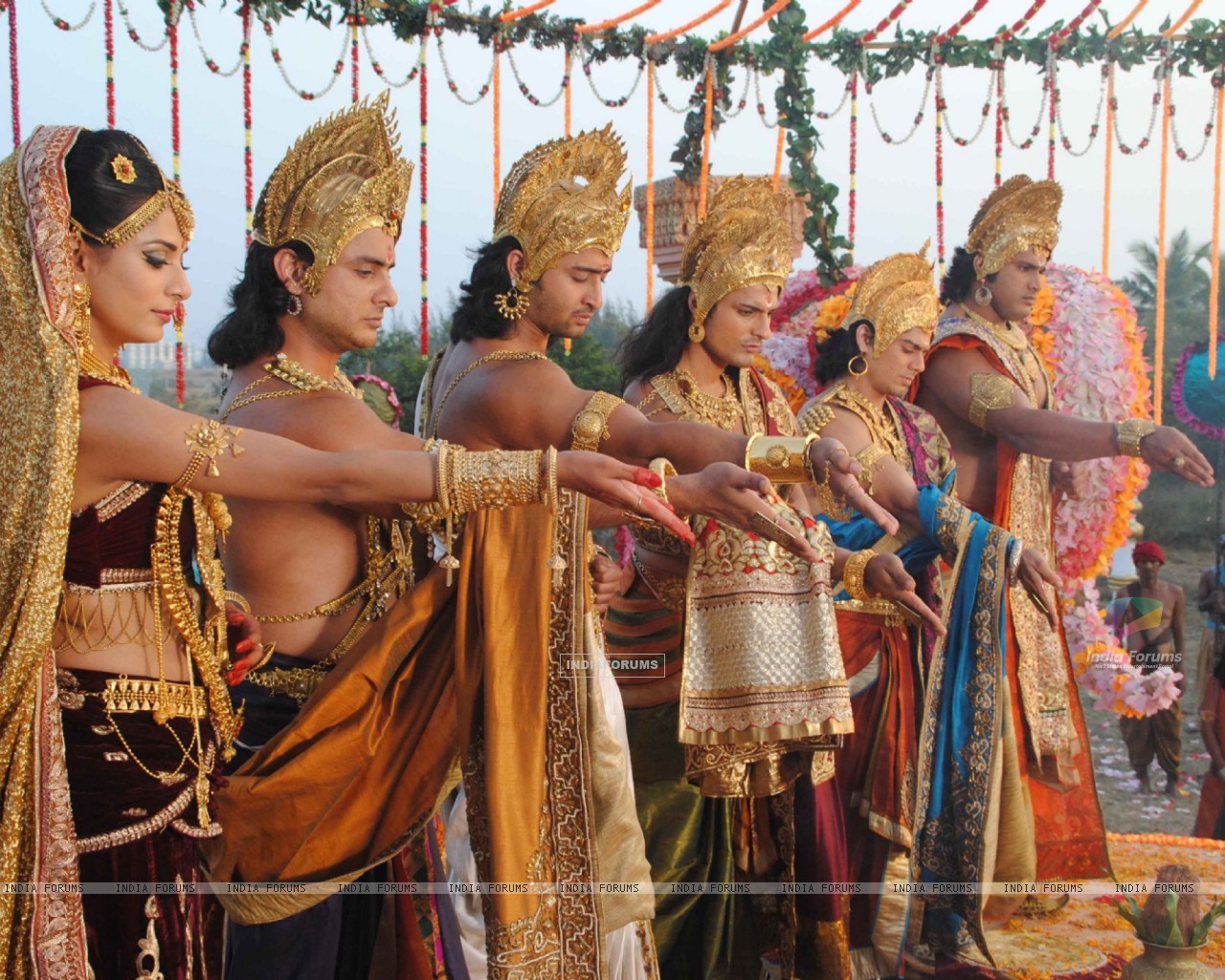 mahabharat star plus fondo de pantalla hd,ritual,templo,tradicion,mitología,arte