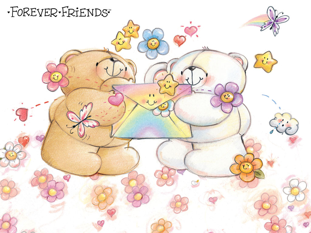 lovely friends wallpaper,cartoon,clip art,graphics,illustration,animal figure