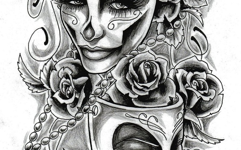 tattoo wallpaper designs,illustration,drawing,black and white,art,monochrome