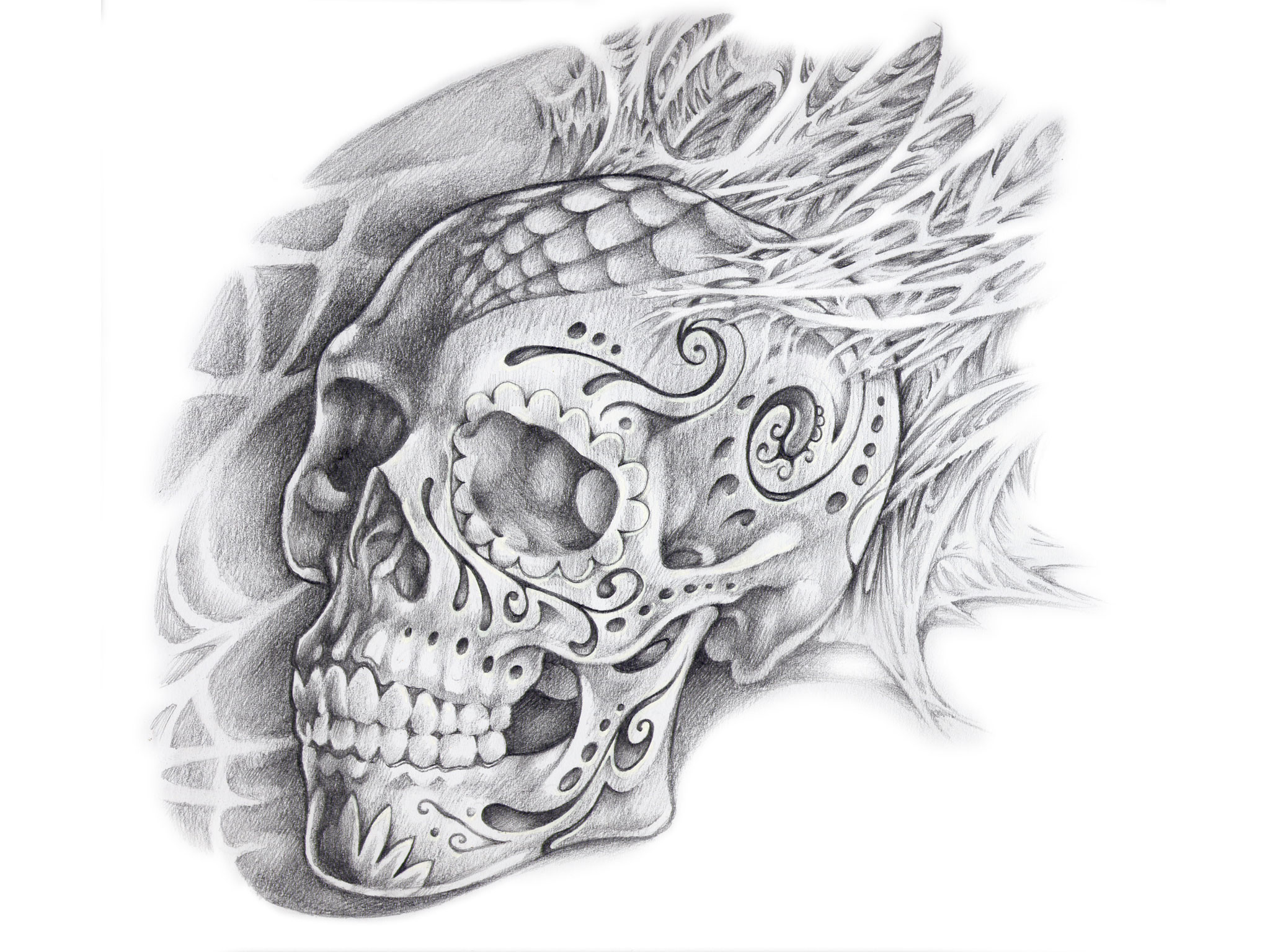 tattoo wallpaper designs,head,drawing,illustration,mouth,line art