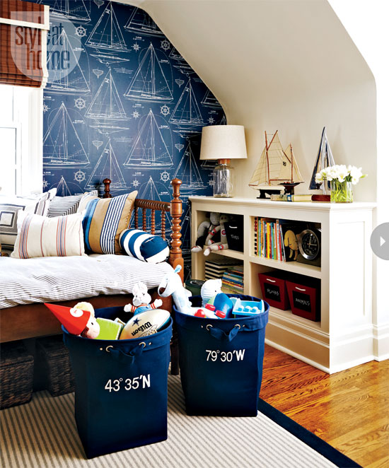 nautical themed wallpaper,living room,room,blue,furniture,interior design