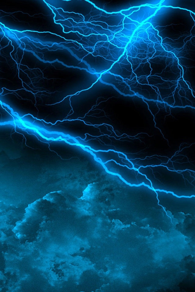 wallpapers iphone 4s,thunderstorm,blue,sky,electric blue,lightning