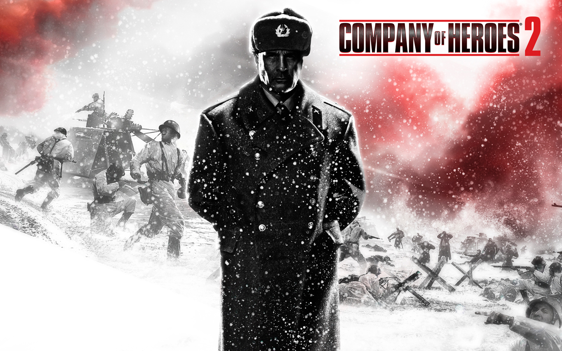 company of heroes wallpaper,winter storm,blizzard,illustration,poster,personal protective equipment
