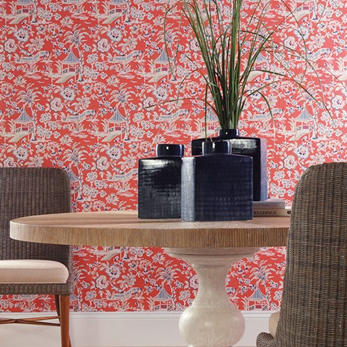 fondo de pantalla de ashford tropics,rojo,fondo de pantalla,pared,mueble,naranja