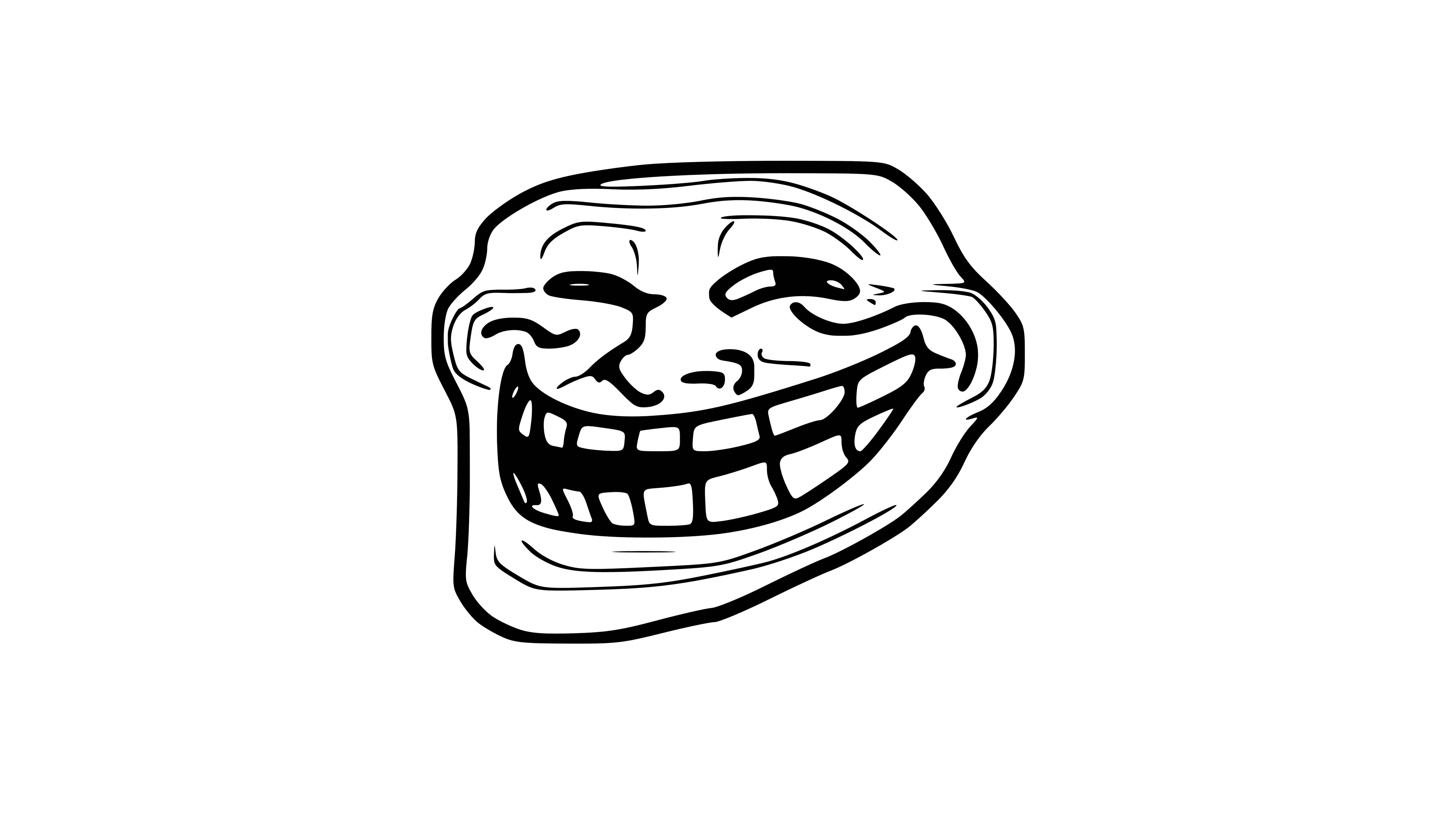 wallpaper troll,face,white,line art,facial expression,head