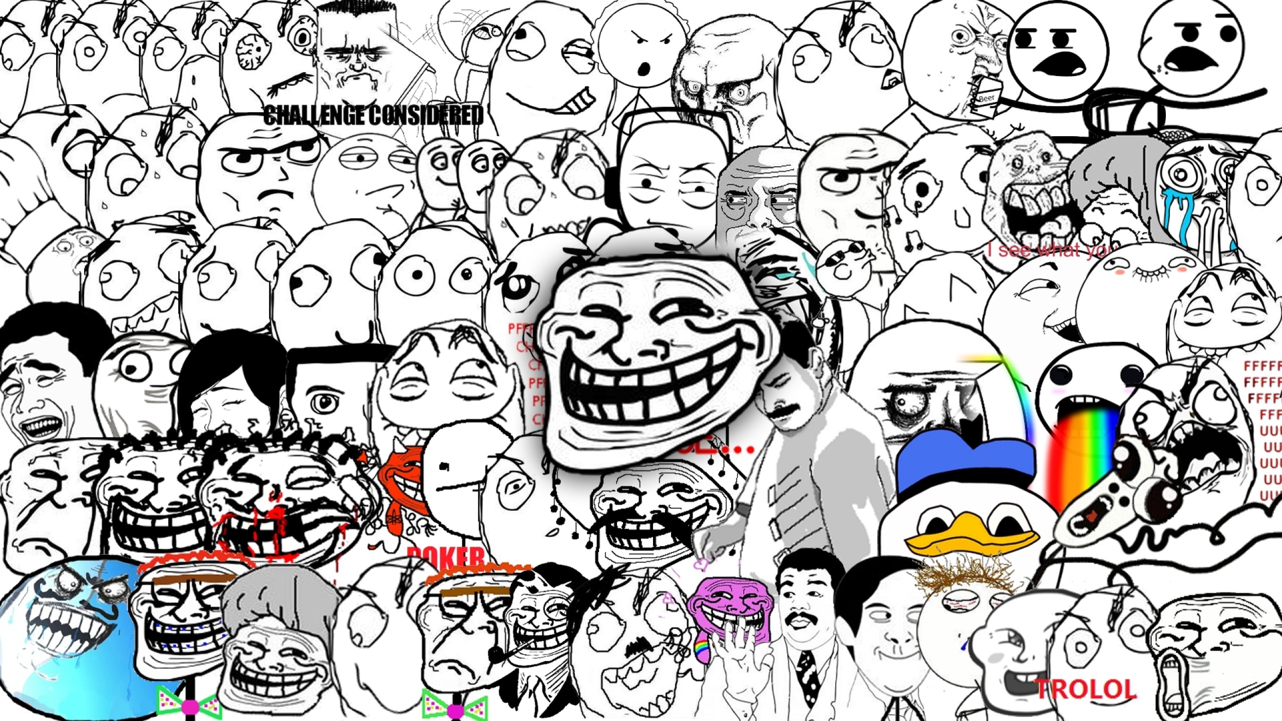 wallpaper troll,people,cartoon,white,facial expression,crowd