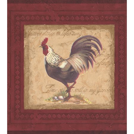 bordo carta da parati extra largo,pollo,gallo,uccello,pollame,pollame