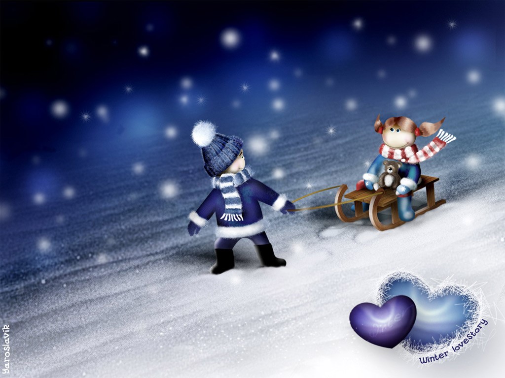 foto carta da parati amore,cartone animato,inverno,animazione,personaggio fittizio,neve