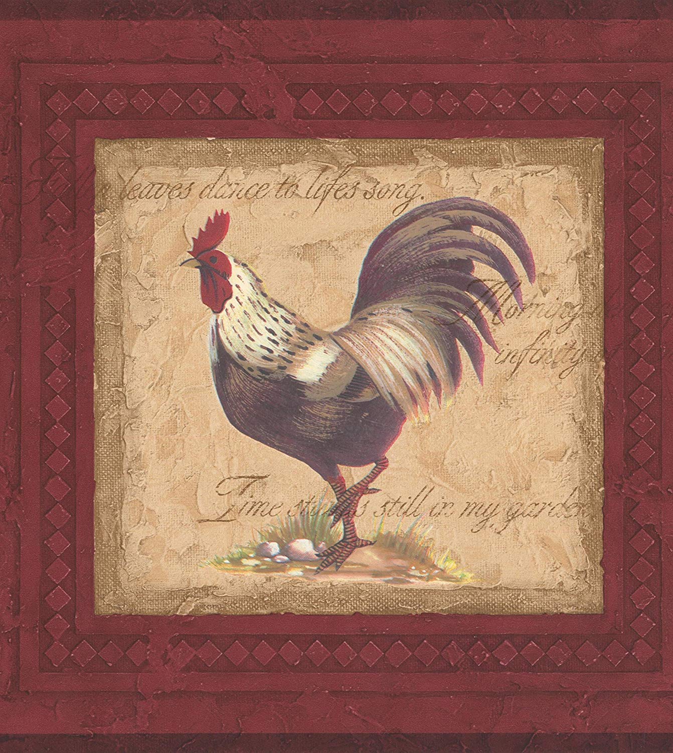 bordo carta da parati extra largo,pollo,gallo,uccello,pollame,pollame