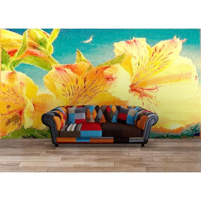 papel pintado para paredes de dormitorio india,arte moderno,mural,sofa cama,amarillo,sofá