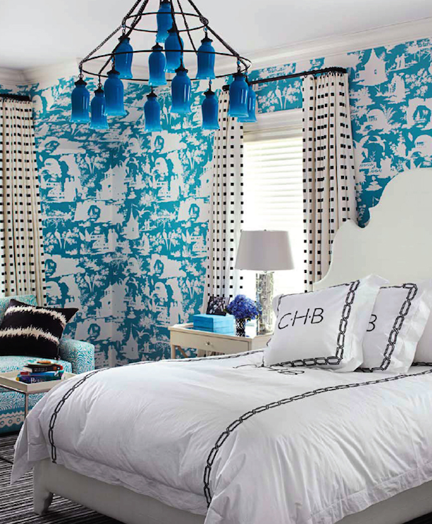 papel pintado para paredes de dormitorio india,dormitorio,azul,sábana,cama,habitación