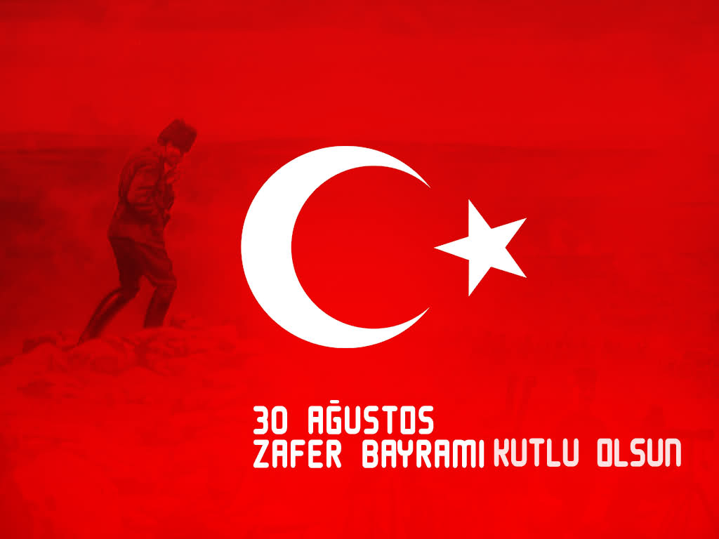 30 austos zafer bayram tapete,rot,schriftart,text,flagge,grafik