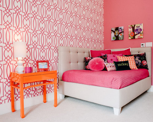 papel pintado para paredes de dormitorio india,dormitorio,mueble,cama,rosado,habitación