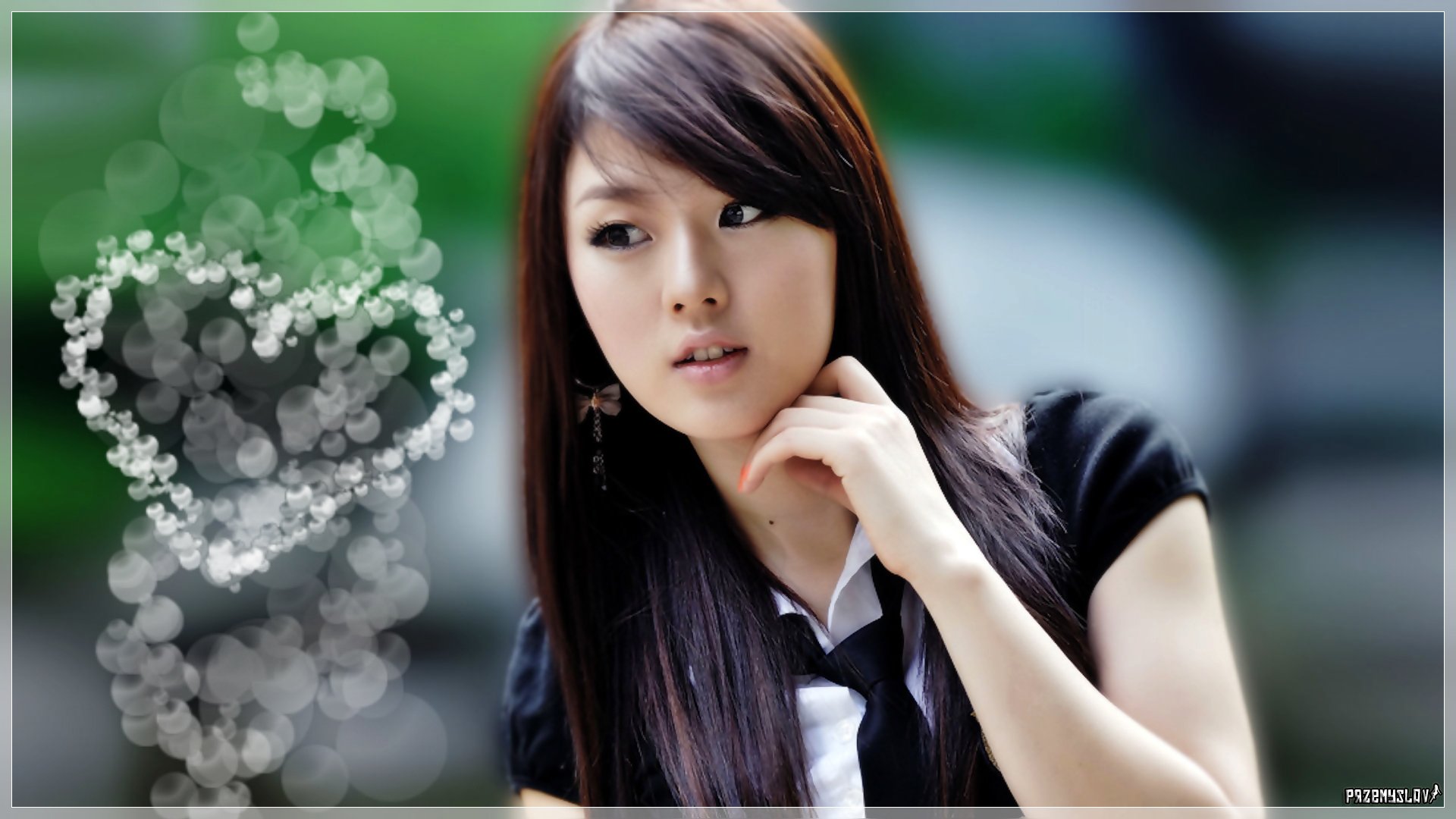 korean girl wallpaper 1920x1080,hair,beauty,skin,hairstyle,photography