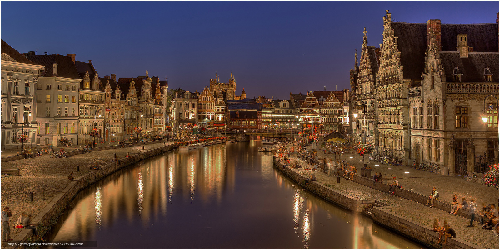 gand wallpaper,wasserweg,kanal,stadt,wasser,stadt