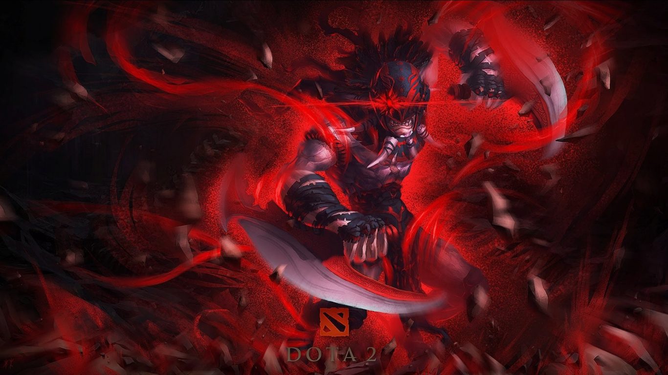 bloodseeker wallpaper,red,demon,cg artwork,illustration,fictional character
