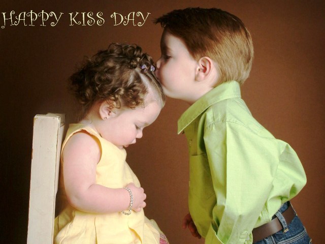 happy kiss day beautiful wallpapers,child,hairstyle,interaction,toddler,friendship