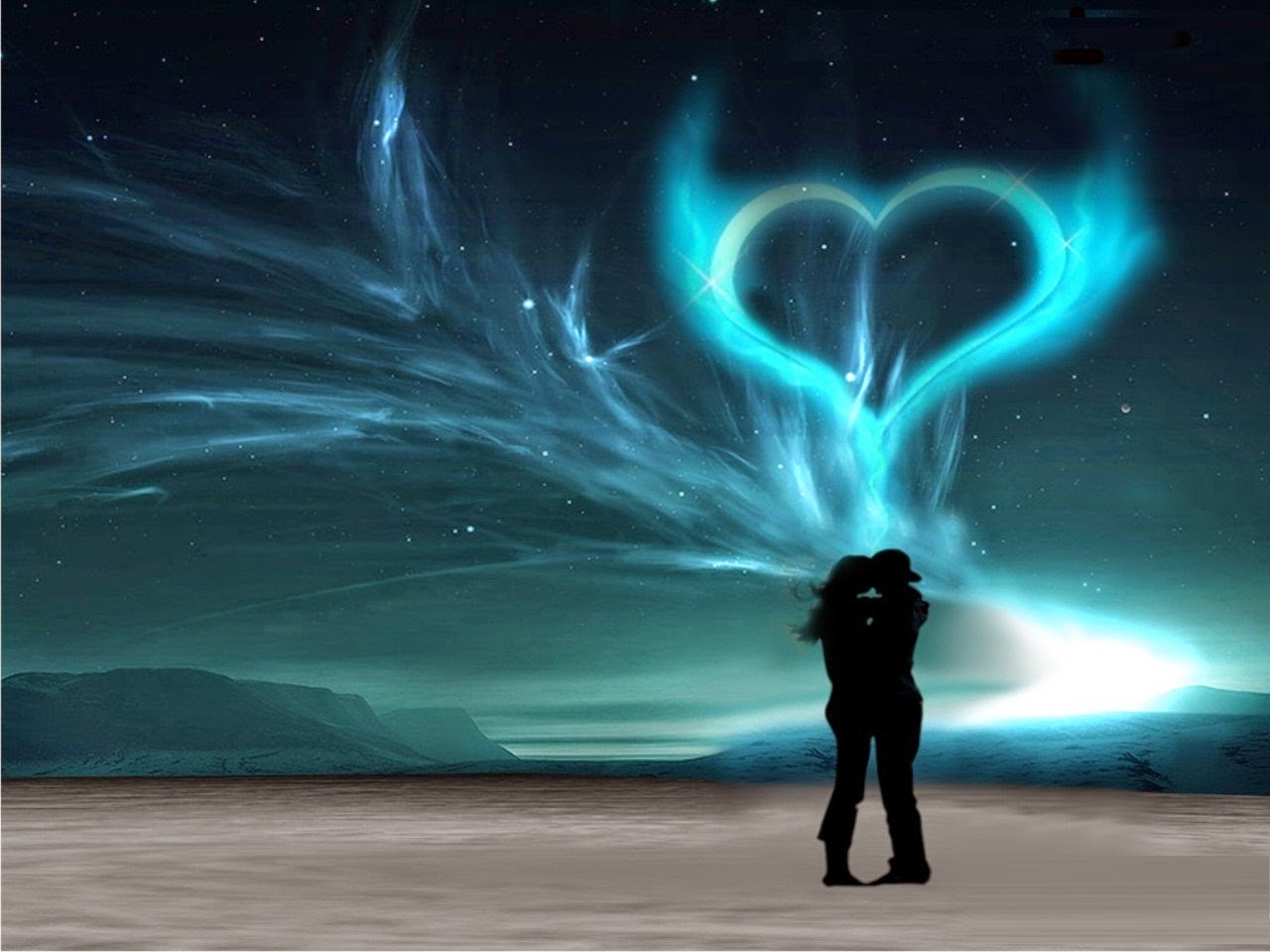 happy kiss day beautiful wallpapers,light,sky,atmosphere,space,aurora