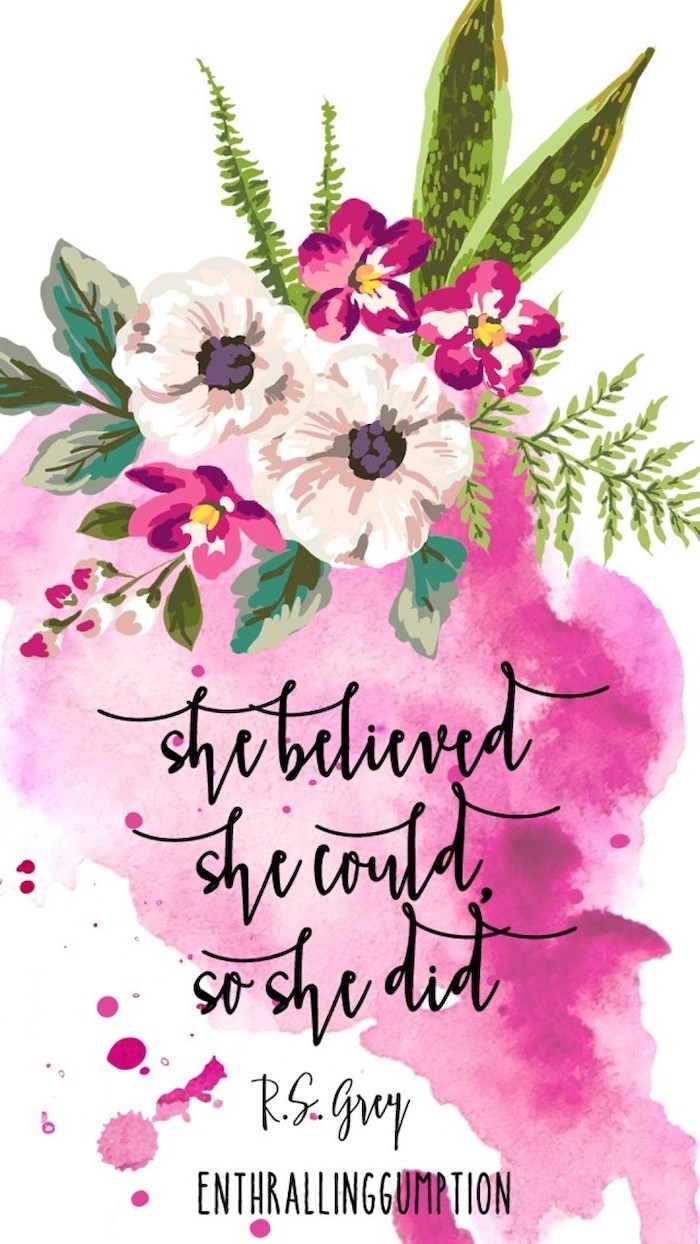 floral quote wallpaper,text,pink,flower,plant,font