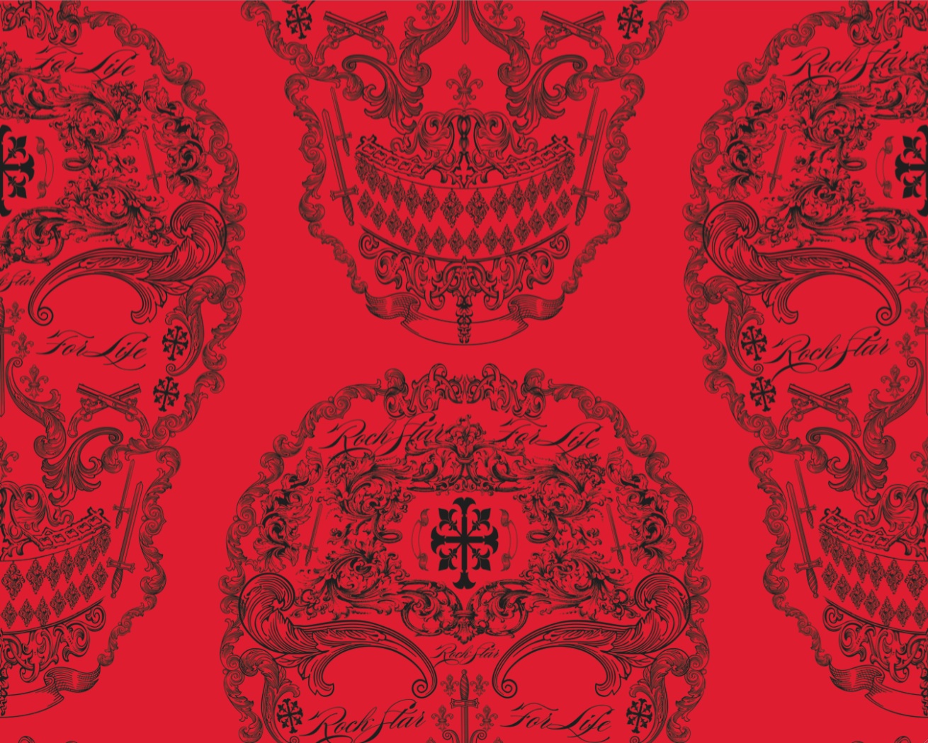 eckoショーの壁紙,赤,頭蓋骨,パターン,設計,骨
